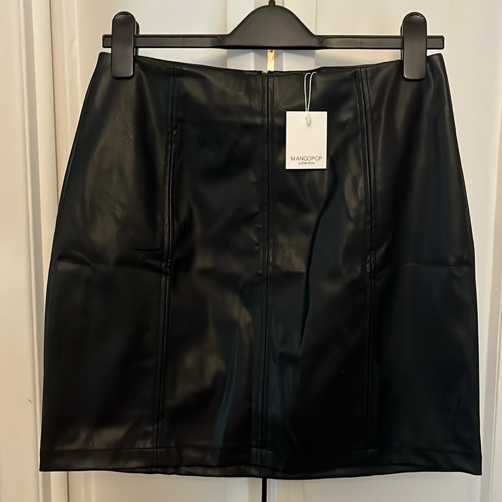 Black pleather skirt